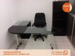 ESCRITORIOS DE VIDRIO EN L